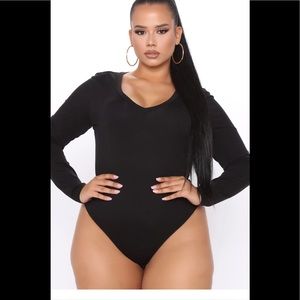 Long sleeve black bodysuit
